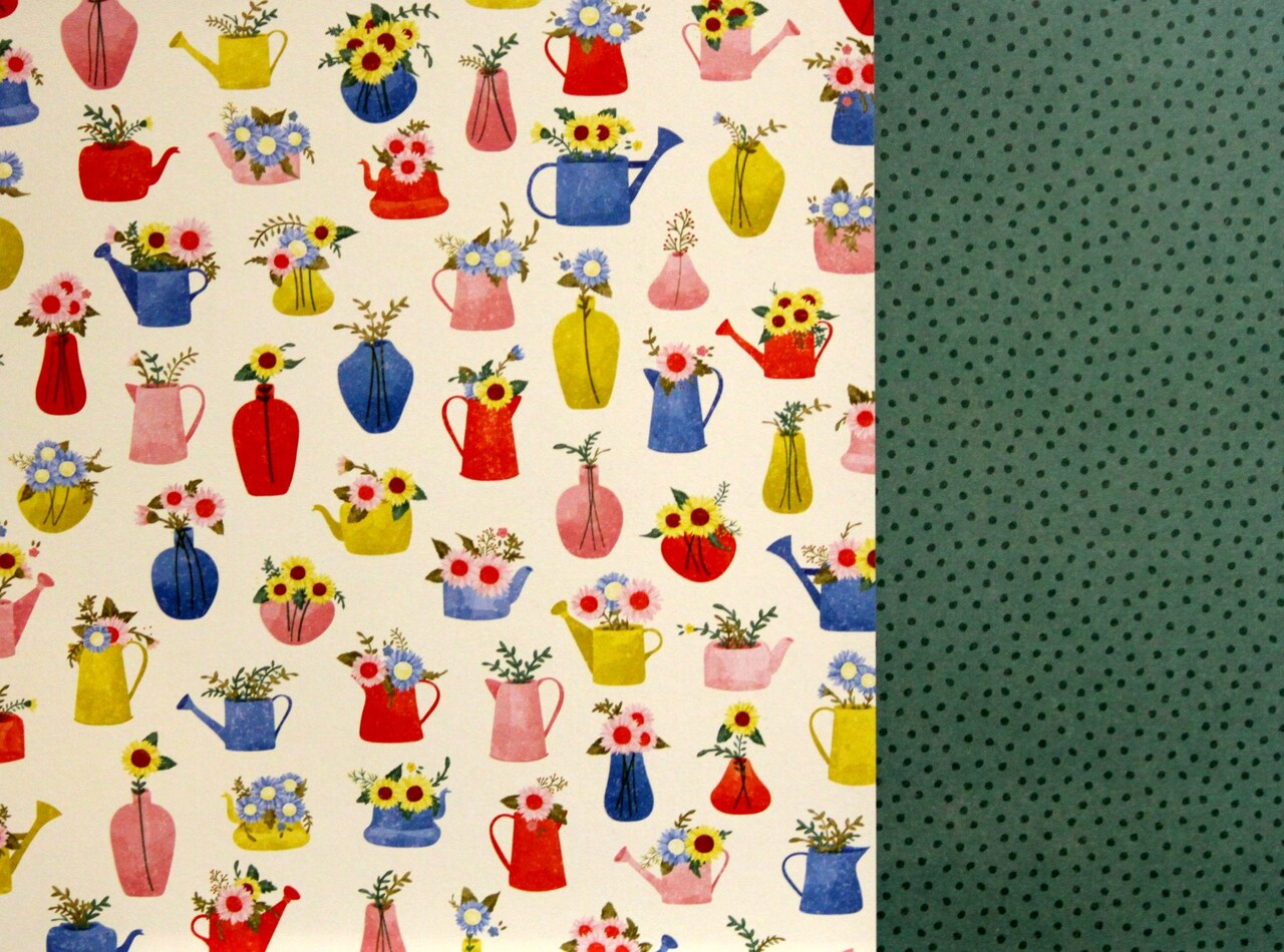 Park Lane Farmer's Market 12 x 12 Flower Pots Specialty Double-sided Cardstock Paper